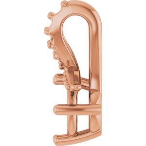 18K Rose Gold 4.4 mm Round Pendant Mounting – image 6