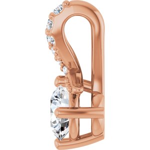 18K Rose Gold 4.4 mm Round Pendant Mounting – image 5
