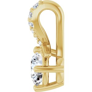 10K Yellow Gold 4.4 mm Round Pendant Mounting – image 5