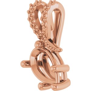 18K Rose Gold 8x5 mm Pear Pendant Mounting – image 4
