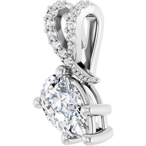 14K X1 White Gold 8x5 mm Pear Pendant Mounting – image 3