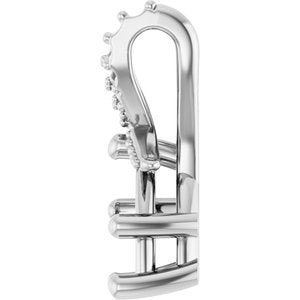 14K White Gold 8x5 mm Pear Pendant Mounting – image 6