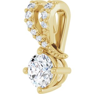 10K Yellow Gold 4.4 mm Round Pendant Mounting – image 3