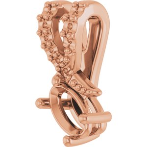 10K Rose Gold 5x3 mm Oval Pendant Mounting – image 4
