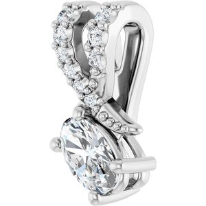 Platinum 5x3 mm Oval Pendant Mounting – image 3