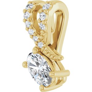 10K Yellow Gold 5x3 mm Oval Pendant Mounting – image 3
