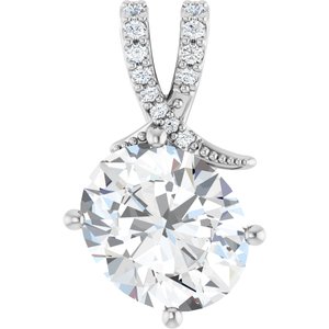 Continuum Sterling Silver 12x10 mm Oval Pendant Mounting