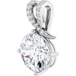Continuum Sterling Silver 12x10 mm Oval Pendant Mounting – image 3