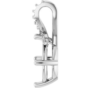 Platinum 12x10 mm Oval Pendant Mounting – image 6