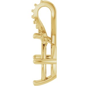 10K Yellow Gold 12x10 mm Oval Pendant Mounting – image 6