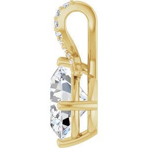 10K Yellow Gold 12x10 mm Oval Pendant Mounting – image 5