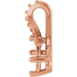 10K Rose Gold 6.5x4.5 mm Oval Pendant Mounting – image 6