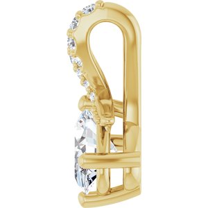 14K Yellow Gold 6.5x4.5 mm Oval Pendant Mounting – image 5