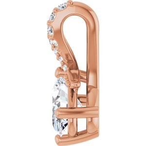 10K Rose Gold 6.5x4.5 mm Oval Pendant Mounting – image 5