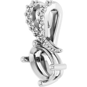 Sterling Silver 6.5x4.5 mm Oval Pendant Mounting – image 4