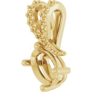 10K Yellow Gold 6.5x4.5 mm Oval Pendant Mounting – image 4