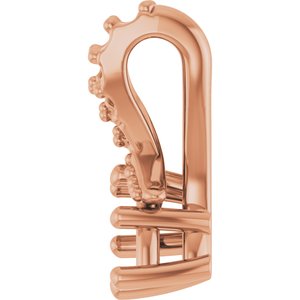 14K Rose Gold 5x3 mm Marquise Pendant Mounting – image 6
