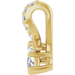 10K Yellow Gold 5x3 mm Marquise Pendant Mounting – image 5