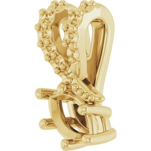 18K Yellow Gold 5x3 mm Marquise Pendant Mounting – image 4
