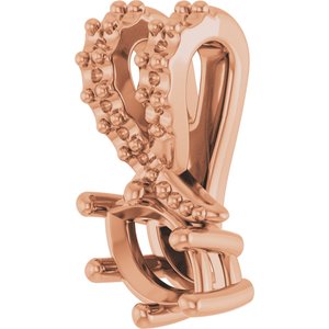 14K Rose Gold 5x3 mm Marquise Pendant Mounting – image 4