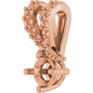 14K Rose Gold 3.5 mm Round Pendant Mounting – image 4