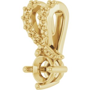 18K Yellow Gold 3.5 mm Round Pendant Mounting – image 4