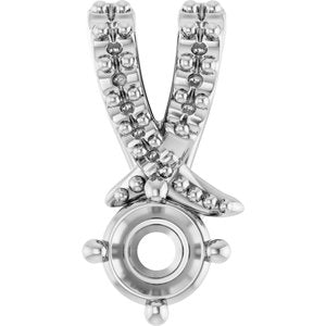 Sterling Silver 3.5 mm Round Pendant Mounting – image 2