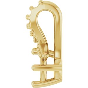 18K Yellow Gold 3.5 mm Round Pendant Mounting – image 6