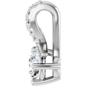 18K White Gold 3.5 mm Round Pendant Mounting – image 5