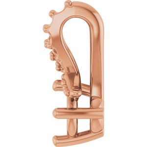 14K Rose Gold 3.5 mm Round Pendant Mounting – image 6