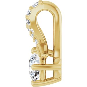 18K Yellow Gold 3.5 mm Round Pendant Mounting – image 5