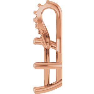 18K Rose Gold 5.5x5.5 mm Square Pendant Mounting – image 6