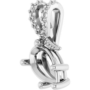 14K White Gold 9x5.5 mm Pear Pendant Mounting – image 4