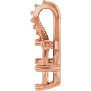 18K Rose Gold 8x6 mm Oval Pendant Mounting – image 6