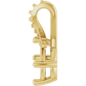 14K Yellow Gold 8x6 mm Oval Pendant Mounting – image 6