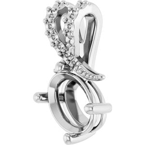 Continuum Sterling Silver 8x6 mm Oval Pendant Mounting – image 4