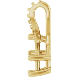 14K Yellow Gold 9x5.5 mm Pear Pendant Mounting – image 6
