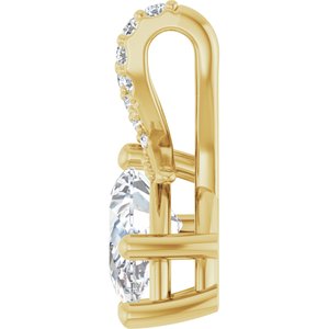 14K Yellow Gold 9x5.5 mm Pear Pendant Mounting – image 5