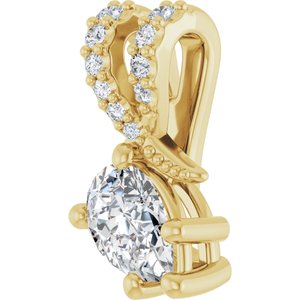 14K Yellow Gold 6x4 mm Pear Pendant Mounting – image 3