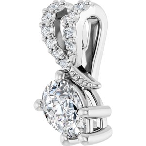 Platinum 6x4 mm Pear Pendant Mounting – image 3