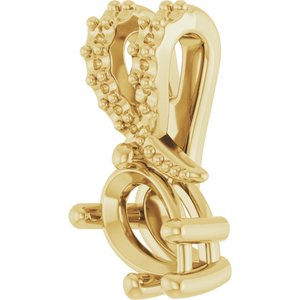 14K Yellow Gold 6x4 mm Pear Pendant Mounting – image 4