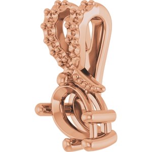10K Rose Gold 6x4 mm Pear Pendant Mounting – image 4