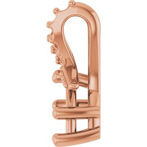 10K Rose Gold 6x4 mm Pear Pendant Mounting – image 6