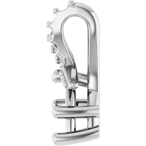 Platinum 6x4 mm Pear Pendant Mounting – image 6