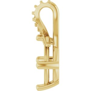 14K Yellow Gold 10x8 mm Elongated Cushion Pendant Mounting – image 6