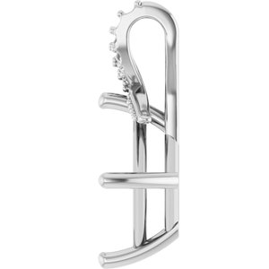 14K X1 White Gold 9x9 mm Square Pendant Mounting – image 6
