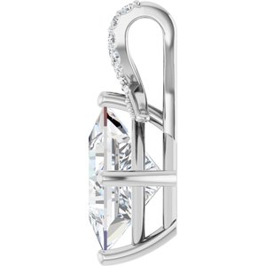 Continuum Sterling Silver 9x9 mm Square Pendant Mounting – image 5
