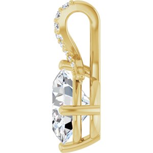 10K Yellow Gold 11x9 mm Oval Pendant Mounting – image 5