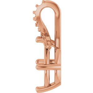 14K Rose Gold 11x9 mm Oval Pendant Mounting – image 6