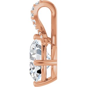 14K Rose Gold 11x9 mm Oval Pendant Mounting – image 5